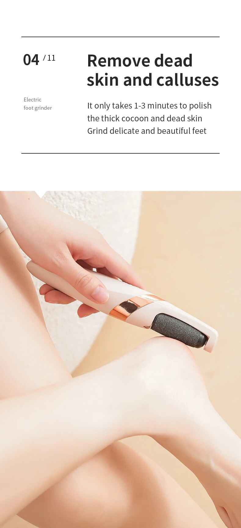 Rechargeable Automatic Foot Grinder Electric | Foot Callus Rubbing Pedicure | Best for Dead Skin Remover