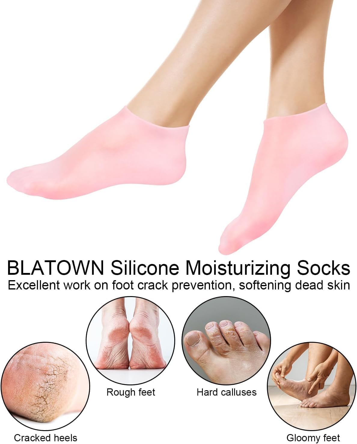 Moisturizing Silicone Socks + Gloves – Spa-Quality Repair & Soft Skin Care