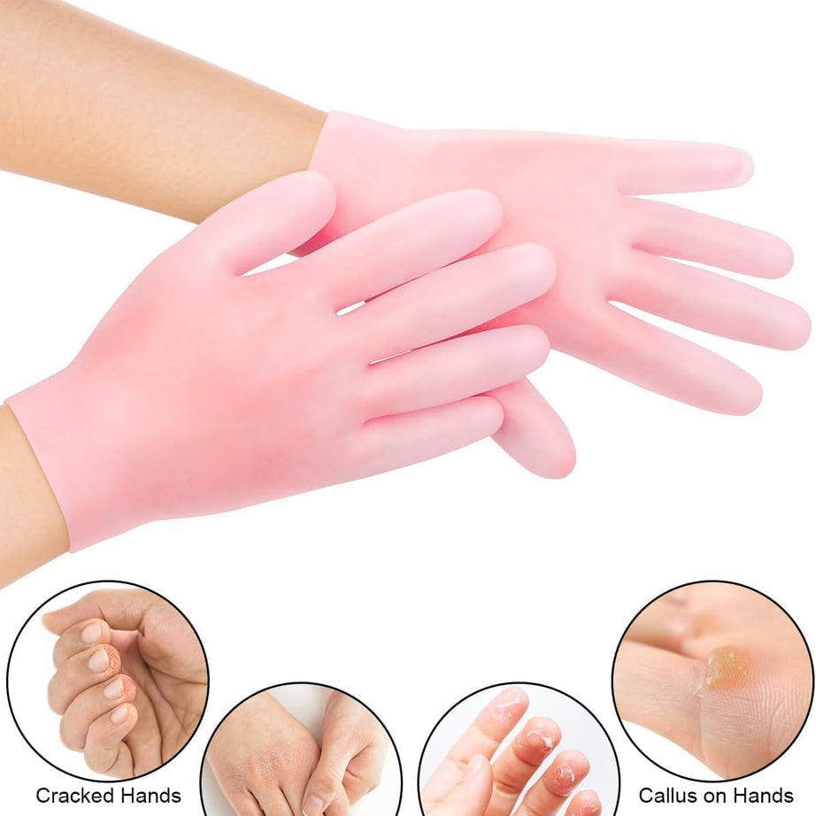 Moisturizing Silicone Socks + Gloves – Spa-Quality Repair & Soft Skin Care