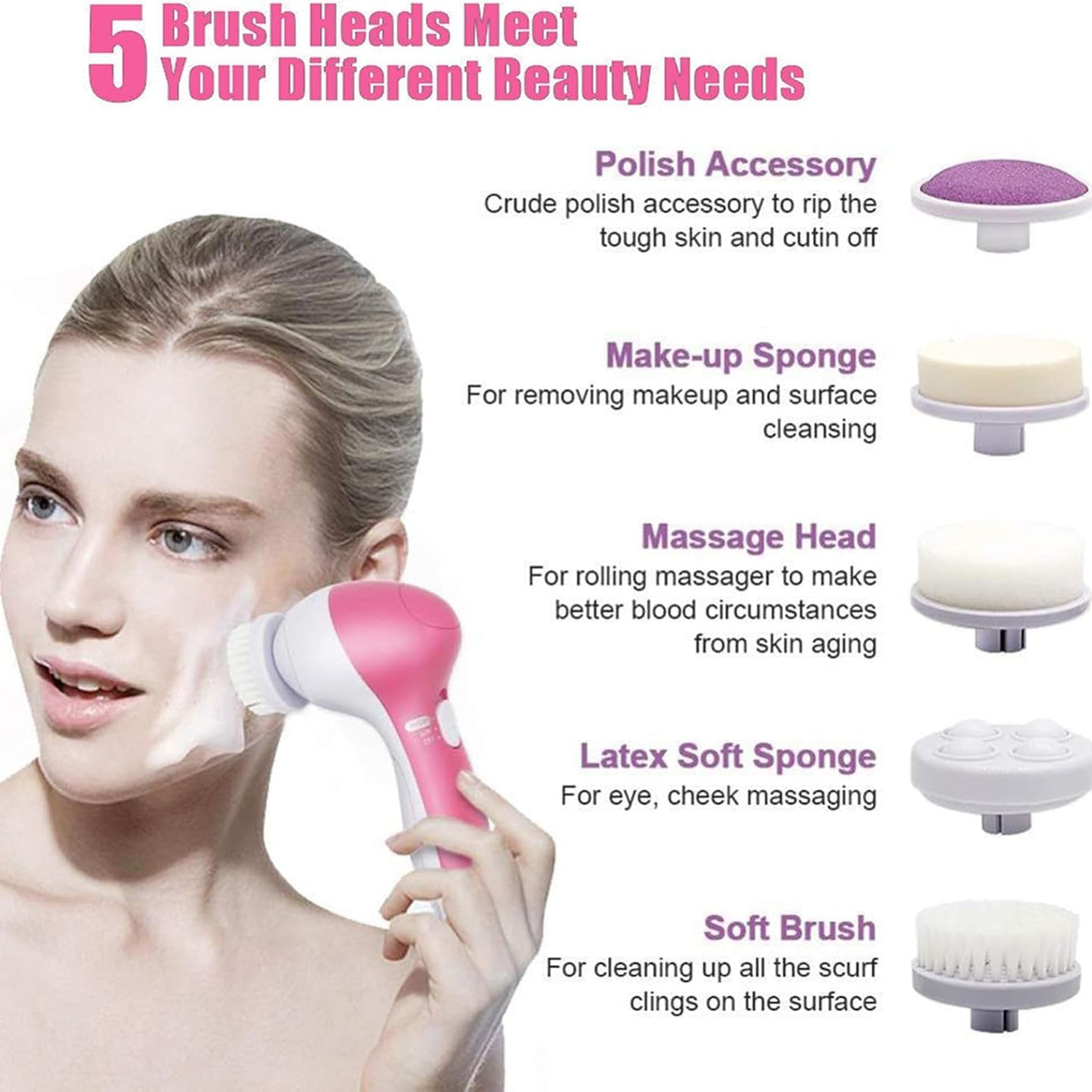 5 in 1 Face Massager & Cleanser