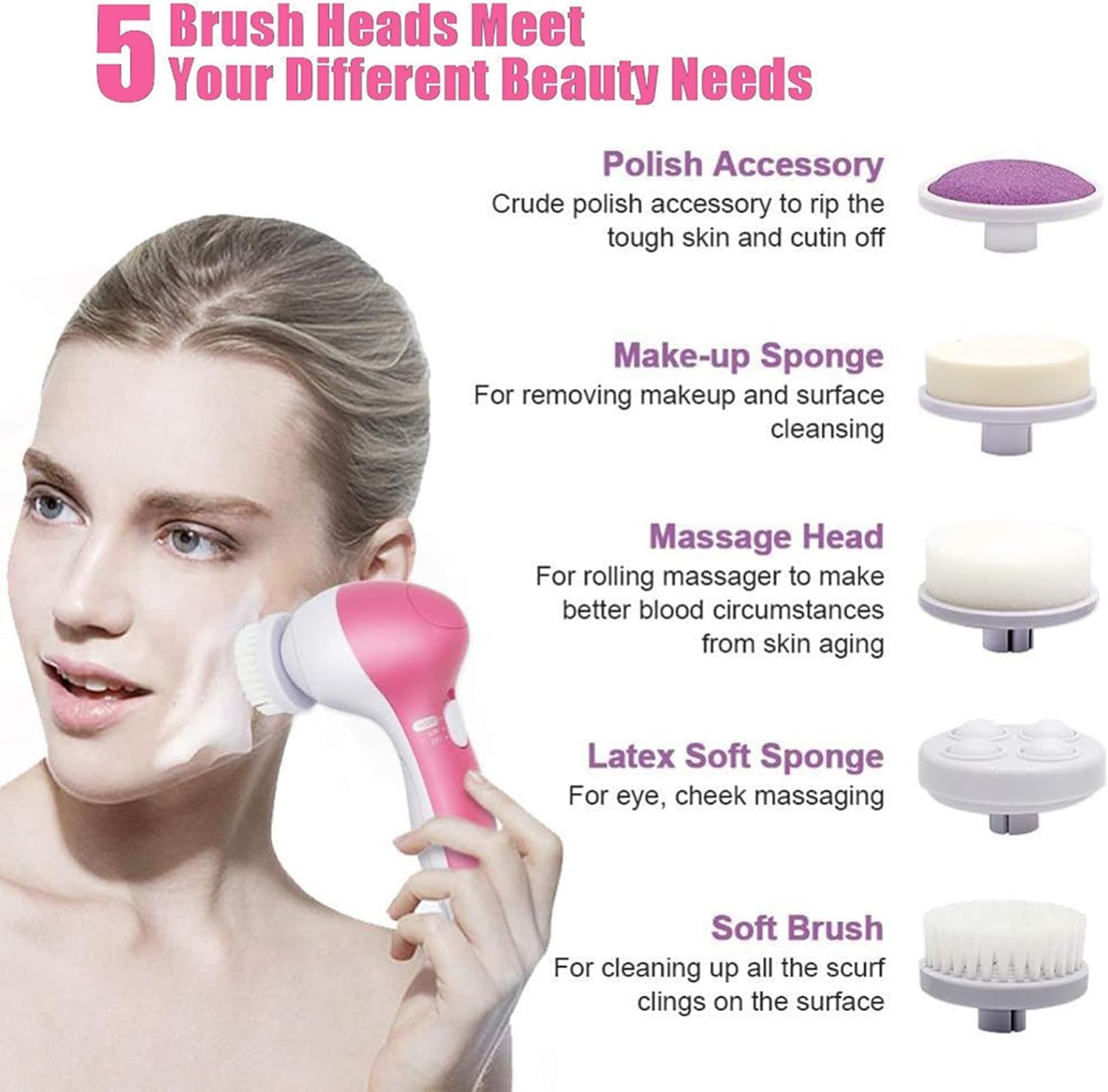 5 in 1 Face Massager & Cleanser