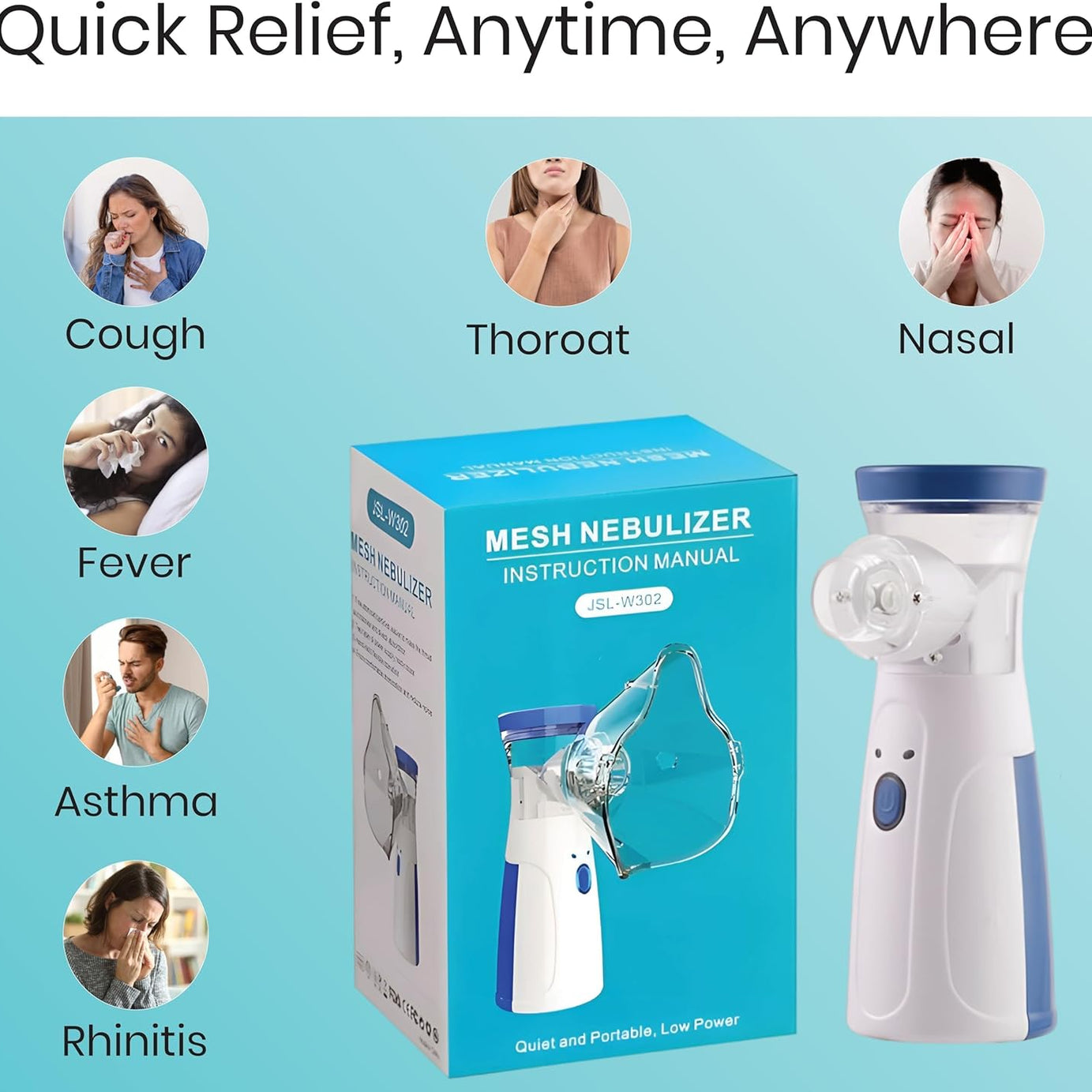 Portable Medical Nebulizer | Nebulizer Inhaler For Breathing Problems