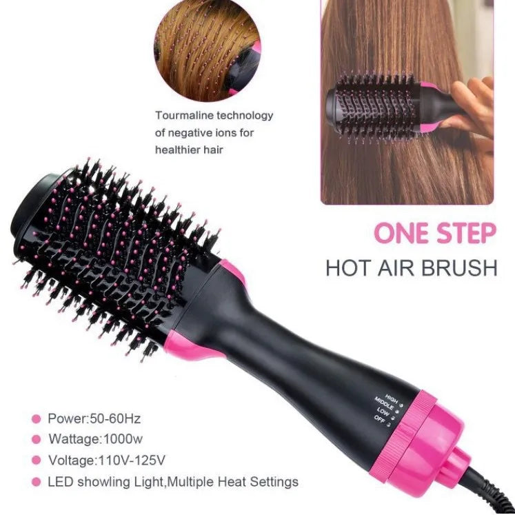 Hot Hair Brush | Straightening Hair, Dryer comb and Volumizer with Comb Straightener Curler | For All Hair Type