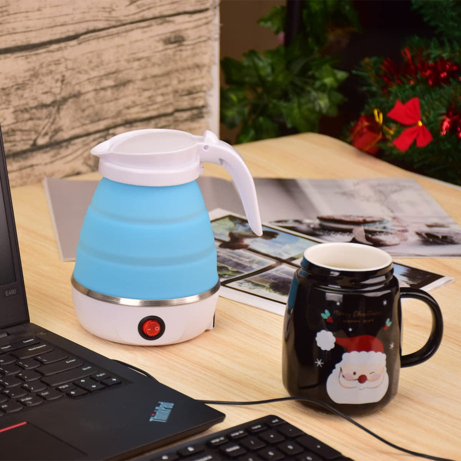Foldable Electric Kettle | Portable Silicone Mini Hot Water Heater Jug| Compact & Lightweight Design for Tea, Coffee, Office & Camping