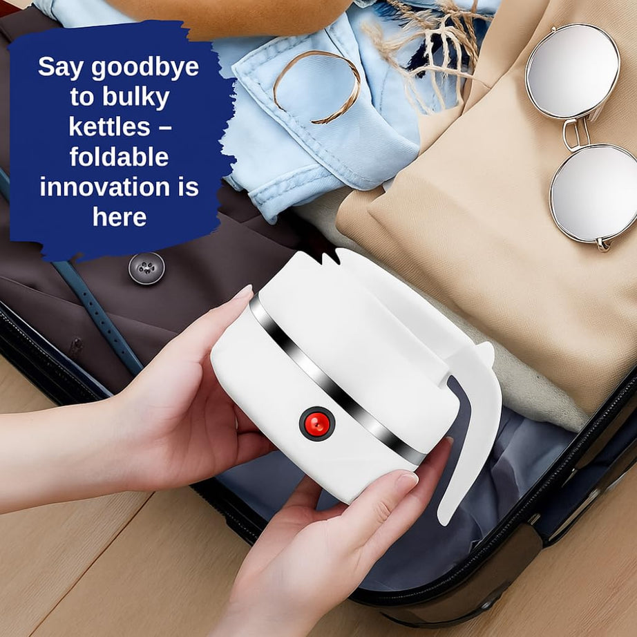 Foldable Electric Kettle | Portable Silicone Mini Hot Water Heater Jug| Compact & Lightweight Design for Tea, Coffee, Office & Camping