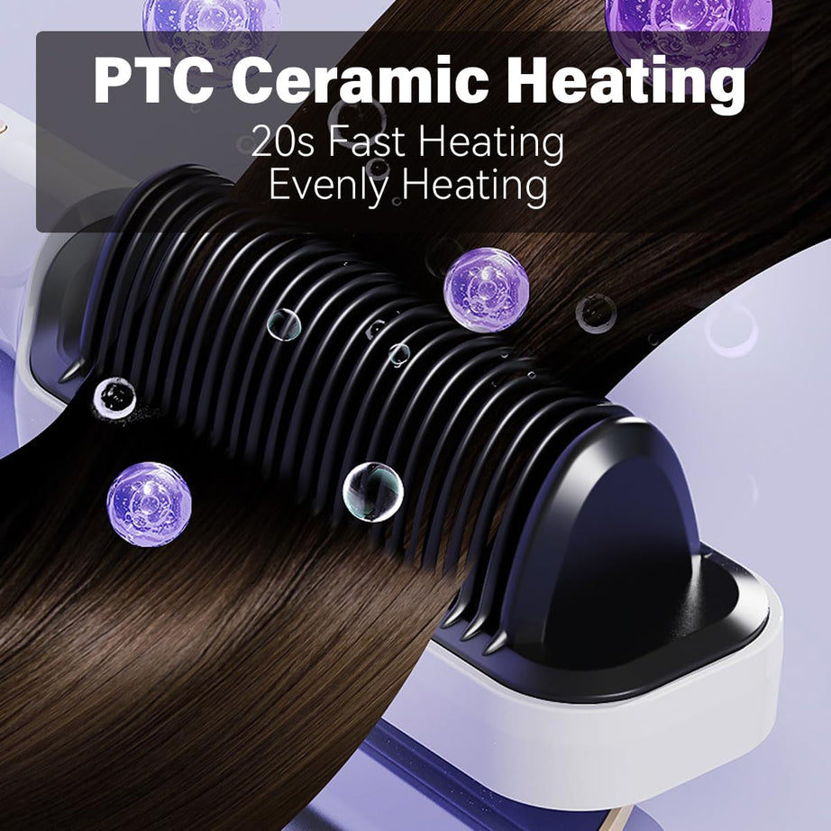 Hair Straightening Brush For Girls | 2 in 1 Electric Hair Straightener And Curler | Three-minute Styling Straight Hair Comb