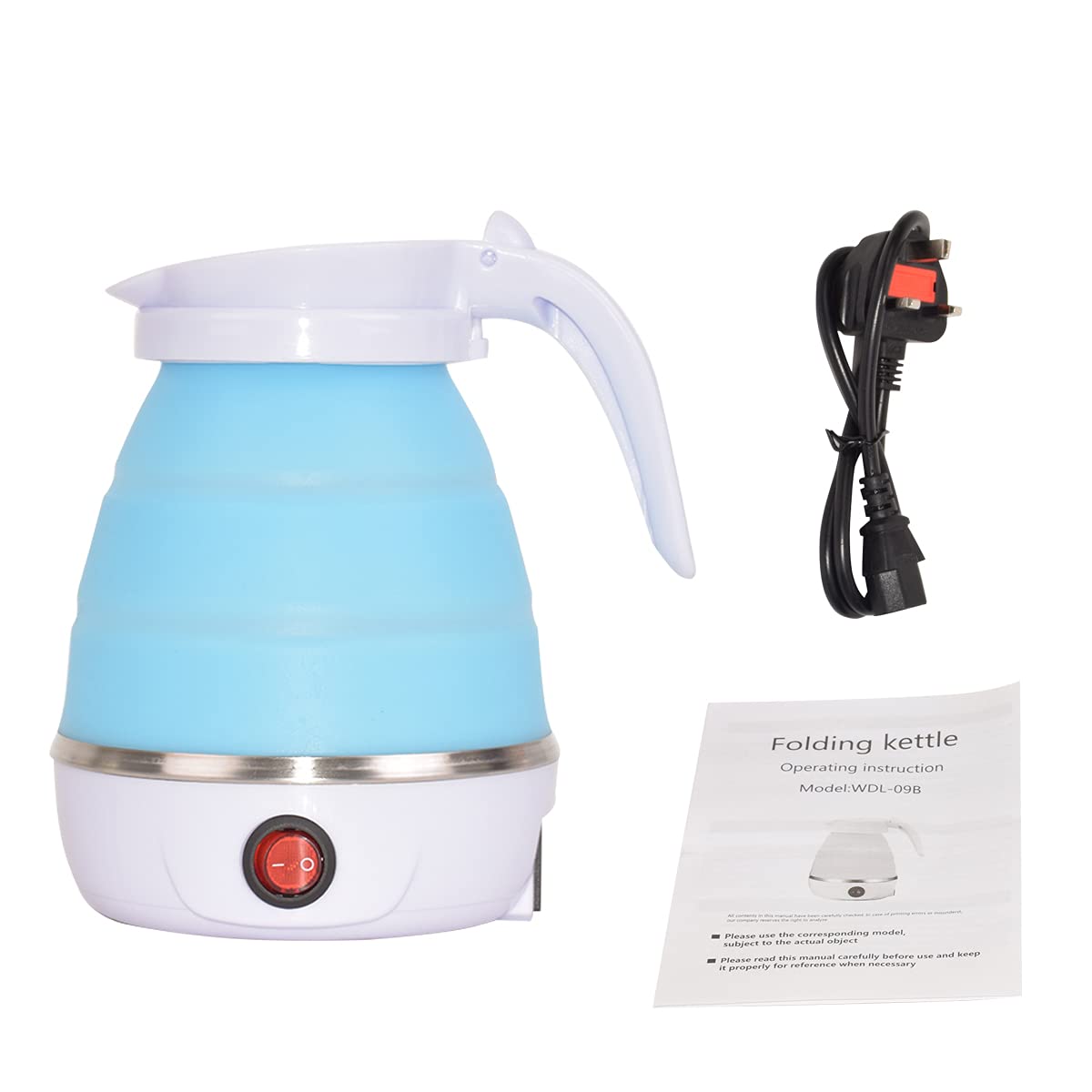 Foldable Electric Kettle | Portable Silicone Mini Hot Water Heater Jug| Compact & Lightweight Design for Tea, Coffee, Office & Camping