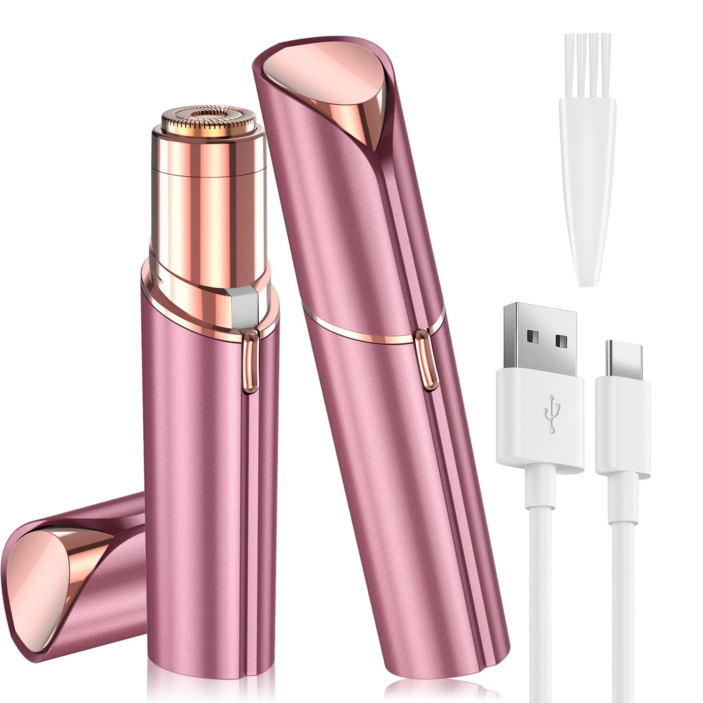 Rechargeable Facial Hair Remover for Women, Face Hair Trimmer, Painless Lady Shavers for Women