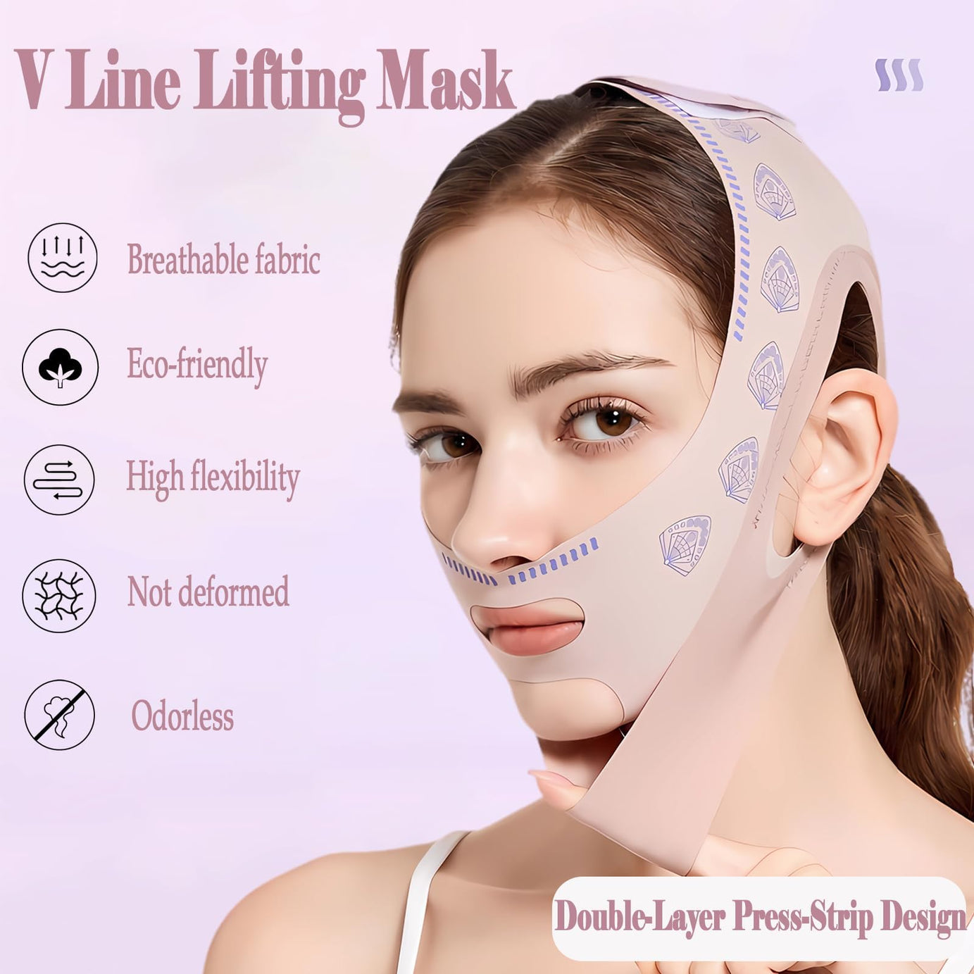 Reusable Facial Belt for reduce Double Chin, V-Shaped Face & Beautiful Jawline (Imported)
