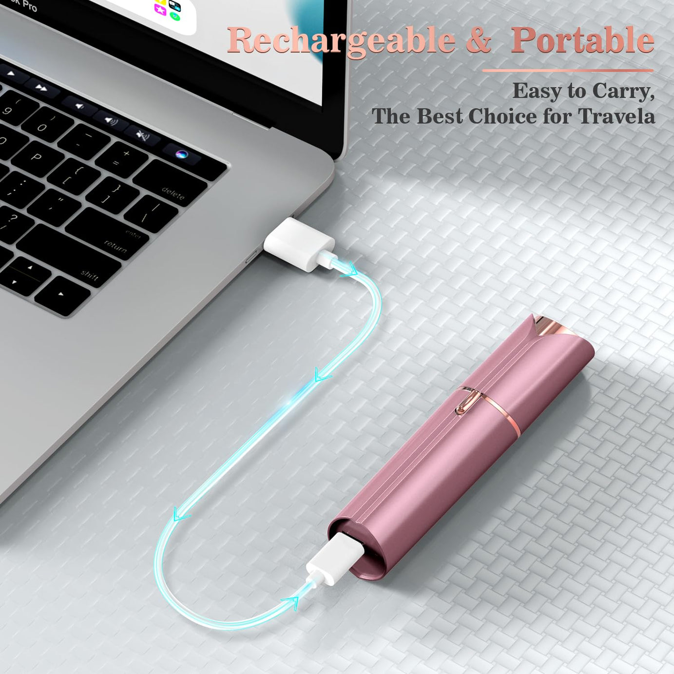 Rechargeable Facial Hair Remover for Women, Face Hair Trimmer, Painless Lady Shavers for Women