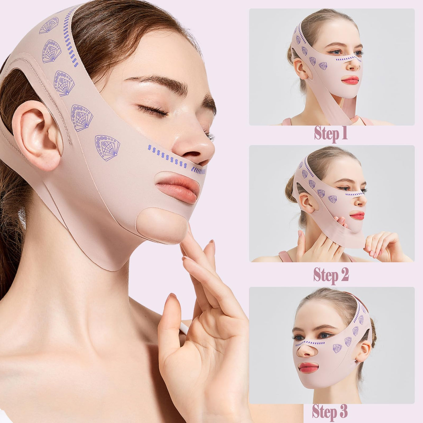 Reusable Facial Belt for reduce Double Chin, V-Shaped Face & Beautiful Jawline (Imported)